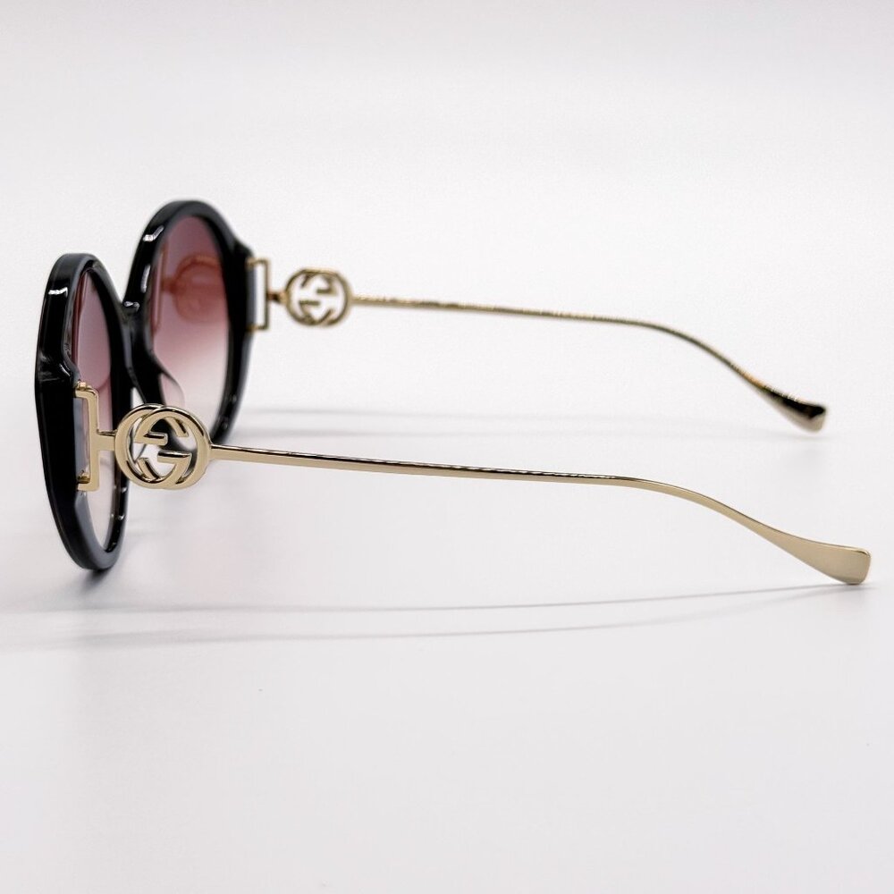 NEW GUCCI SUNGLASSES GG1202S 004 GOLD/BLACK WOMEN EYEWEAR GUCCI - Picture 9 of 12